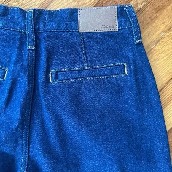 Madewell NWT Baggy Straight Jeans in Woodham Wash: Pleated Edition Size 26 - Picture 6 of 9